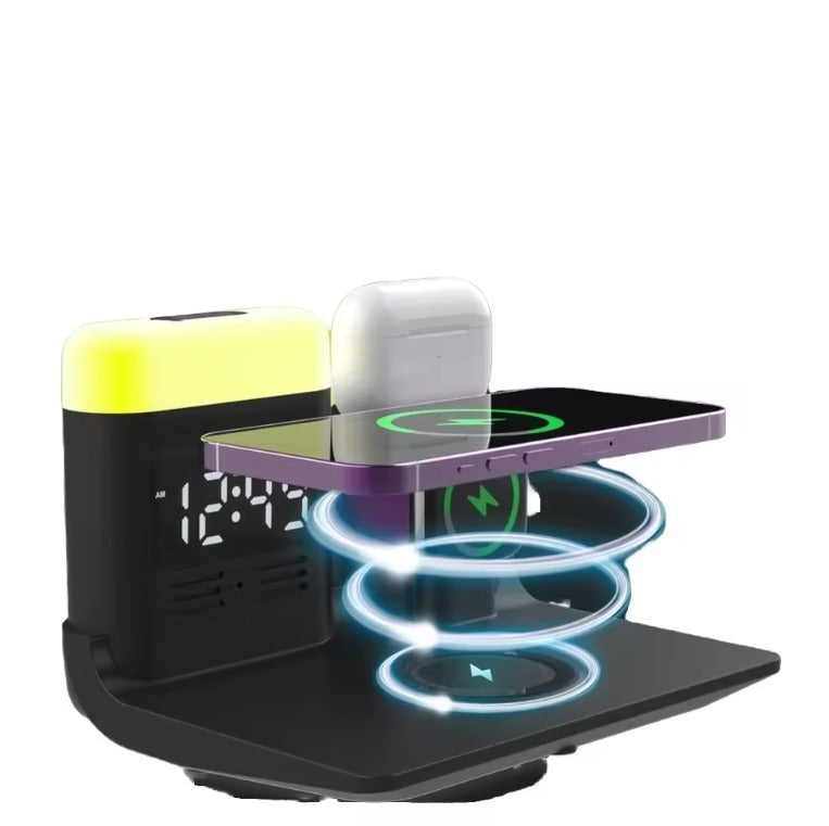 5-in-1 Multifunctional LED Light Mobile Phone Charging Station New Product For Multiple Devices, Suitable For Charger Adapter