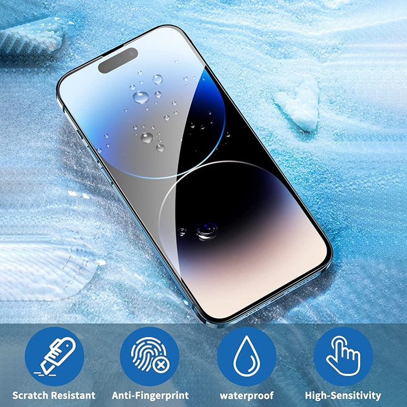 5pcs Tempered Glass For Iphone 14 13 12 11 Pro Max Screen Protector