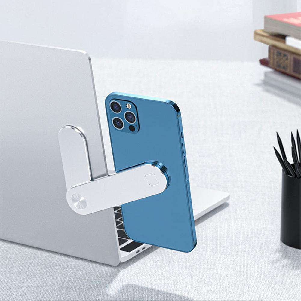 Laptop Phone Holder, Adjustable Laptop Side Mount Clip, Magnetic Laptop Monitor Mount