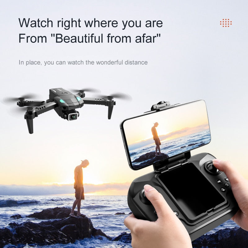 Mini Drone S128 Avec Caméra Hd Double 4k, Triple Face, Pour Éviter Les