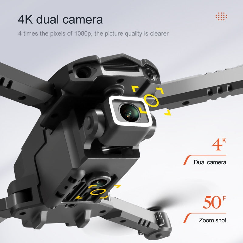 Mini Drone S128 Avec Caméra Hd Double 4k, Triple Face, Pour Éviter Les