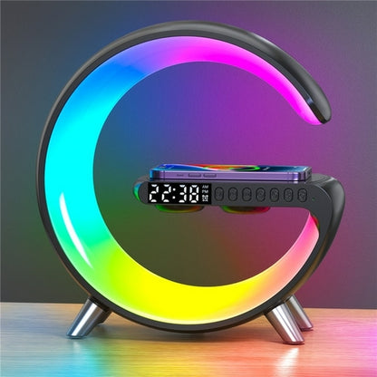 Multifunctional Wireless Charger Alarm Clock Speaker App Control Rgb