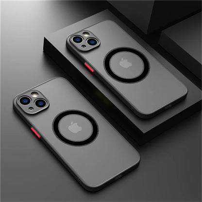 Luxury Magnetic Wireless Charge Phone Case For iPhone 14 13 12 11 15