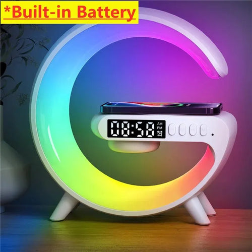 Bluetooth Speaker Wireless Charger Pad Stand Home Stereo Loudspeaker