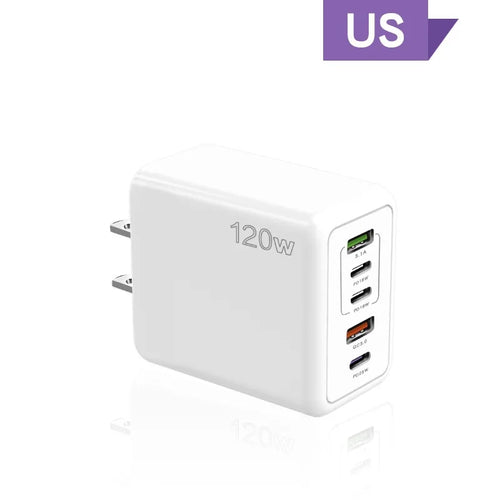 5 Ports USB C PD Charger Fast Charging PD Quick Charge 3.0 USB C Phone