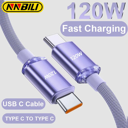 NNBILI 2024 NEW 120W USBA  To Type C To USBC Cable For iPhone 15