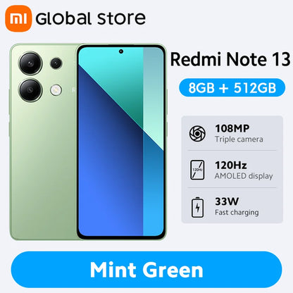 Xiaomi Redmi Note 13 Smartphone Global Version 6.67" FHD+ AMOLED Unlocked