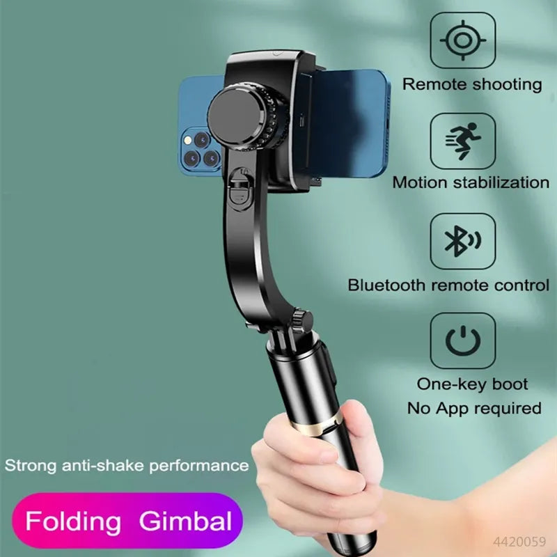 Roreta 2023 NEW Gimbal Stabilizer Selfie Stick Foldable Wireless