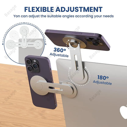 Continuity Flip iPhone Laptop Mount, Slim Magnetic Phone Holder