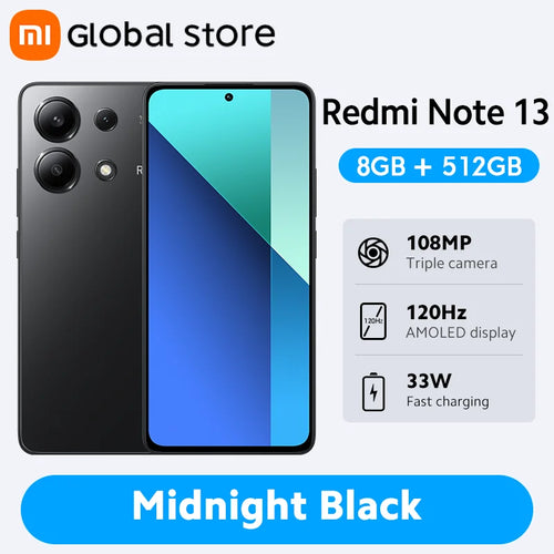 Xiaomi Redmi Note 13 Smartphone Global Version 6.67" FHD+ AMOLED Unlocked