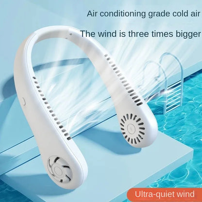 1PC Fan  Long Battery Lif New Mini Neck Portable No Bladeless Hanging