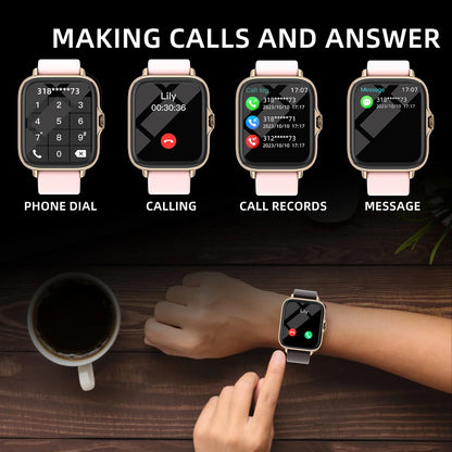 1.83'' Waterproof Smart Watch with Message Answer Call Sleep