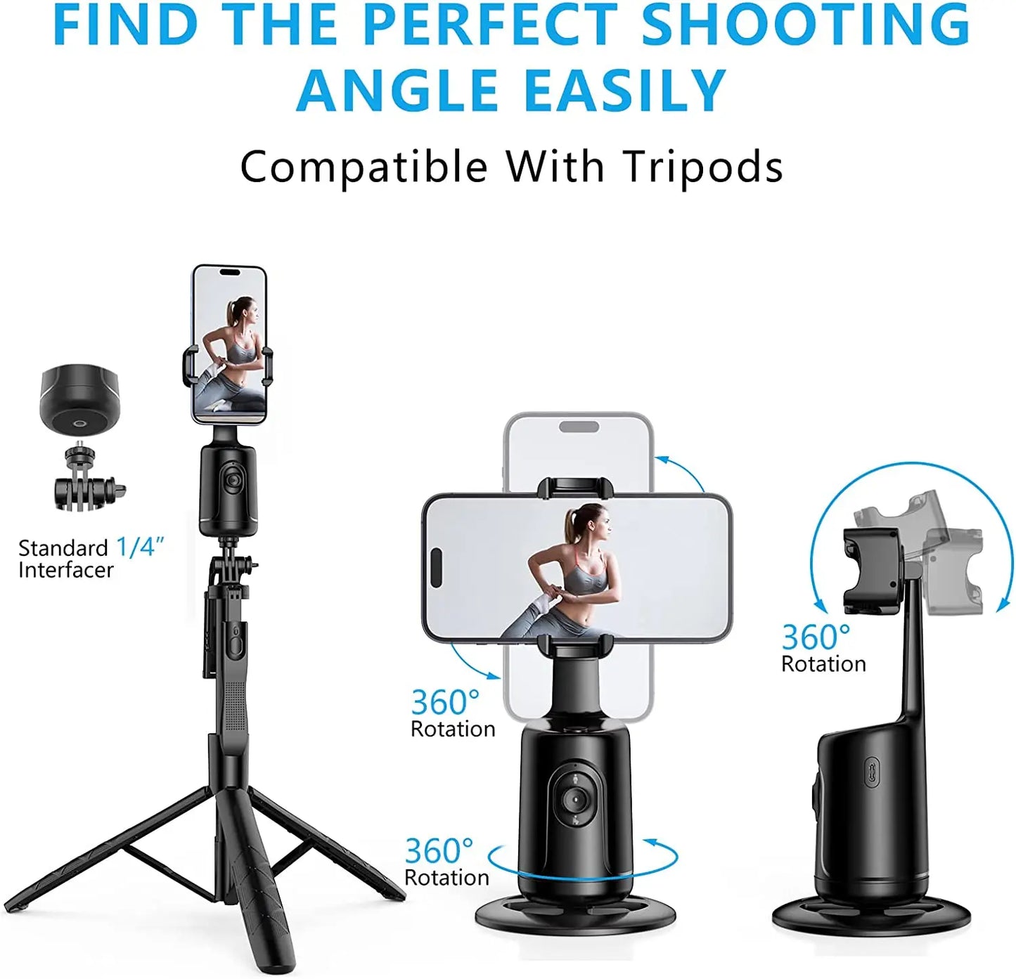 P01 Auto Tracking Shooting Gimbal AI Camera Recognition Body Face