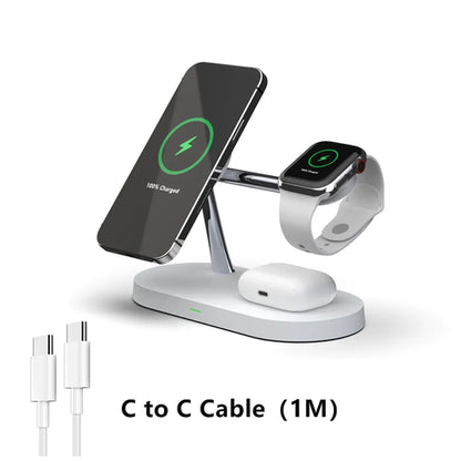 3 in 1 Wireless Charger Stand Magnetic For iPhone 12 13 14 15 Fast