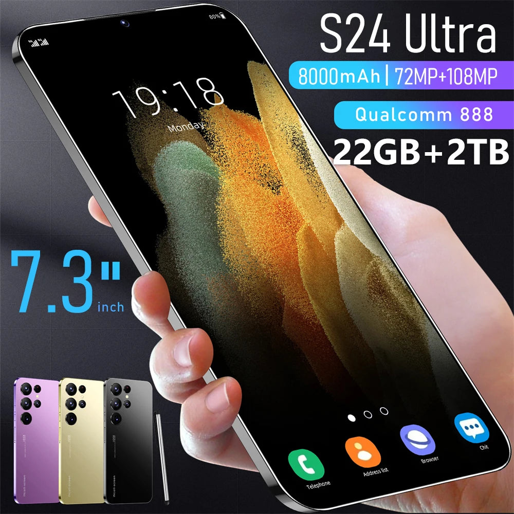 S24 Ultra Smart phone 7.3 inch Full Screen 4G/5G Unlocked