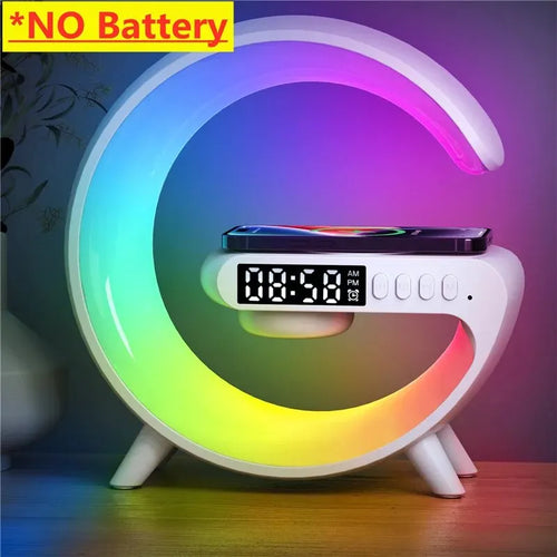 Bluetooth Speaker Wireless Charger Pad Stand Home Stereo Loudspeaker