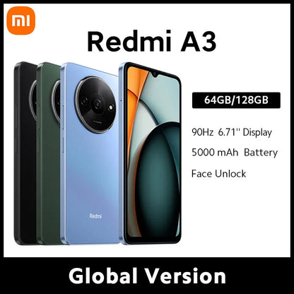 Xiaomi Redmi A3 Smartphone 6.71" Dot Drop display 64GB Unlocked