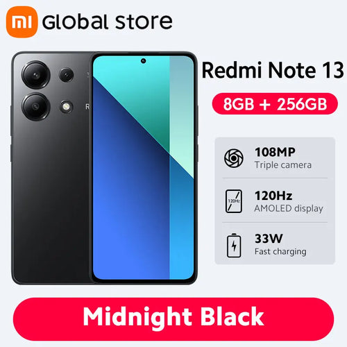 Xiaomi Redmi Note 13 Smartphone Global Version 6.67" FHD+ AMOLED Unlocked