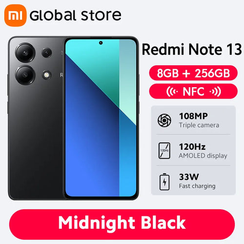 Xiaomi Redmi Note 13 Smartphone Global Version 6.67" FHD+ AMOLED Unlocked