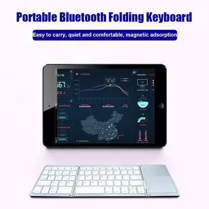 Wireless Folding Keyboard Bluetooth Keyboard With Touchpad For