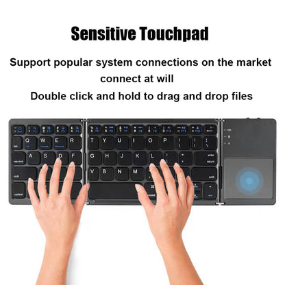 Wireless Folding Keyboard Bluetooth Keyboard With Touchpad For