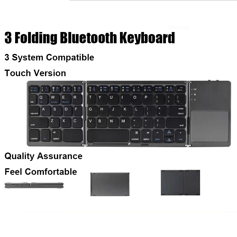 Wireless Folding Keyboard Bluetooth Keyboard With Touchpad For